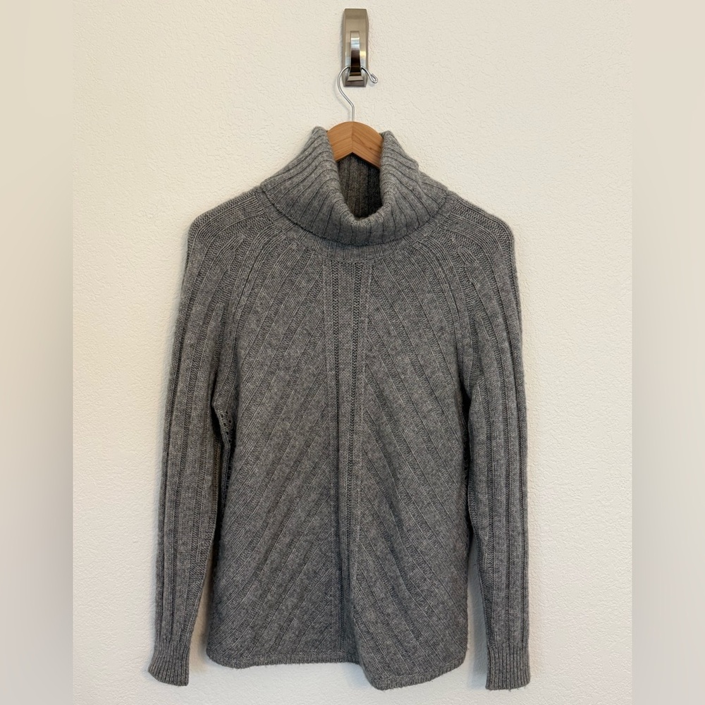 Repeat Wool Cashmere Blend Silver Edition Women's 38 Small Grey Cowl Sweater